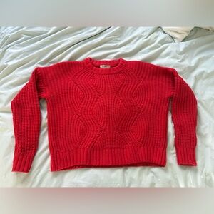 Madewell Red Crew Neck Sweater